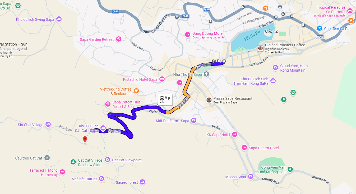 bandocatcat cat cat village vietnam map