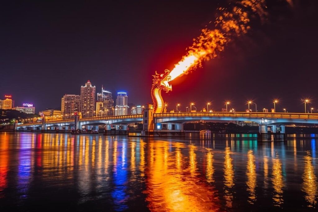Dragon Bridge Fire and Water Show x Dragon Bridge Fire and Water Show x