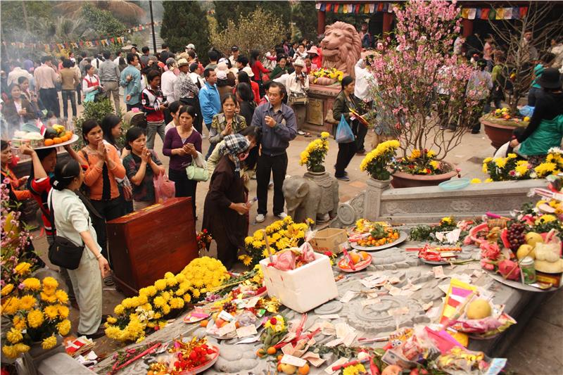 perfume pagoda during Tet holiday